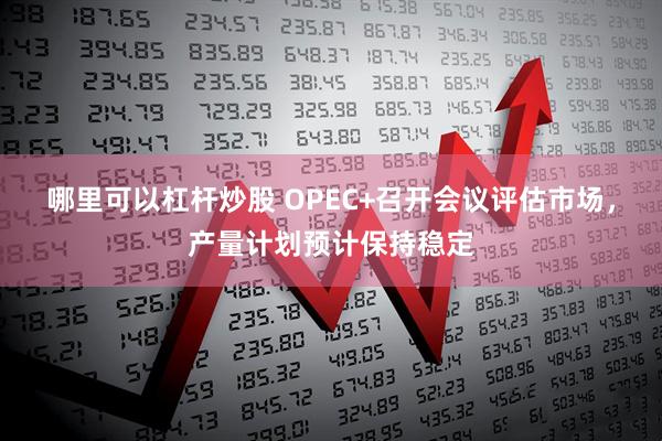 哪里可以杠杆炒股 OPEC+召开会议评估市场，产量计划预计保持稳定